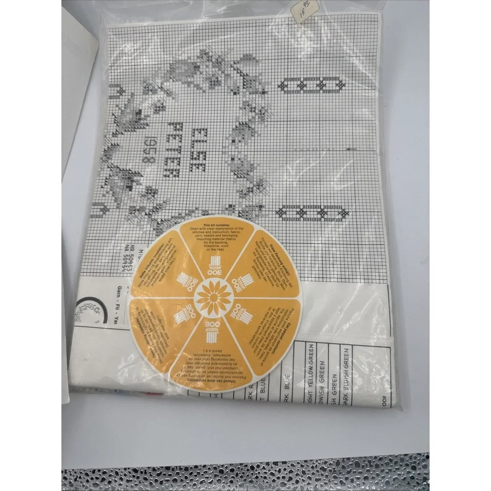 New Oehlenschlager Klokkestreng Cross Stitch Kit 50952/53/54 Floral Cottage Core